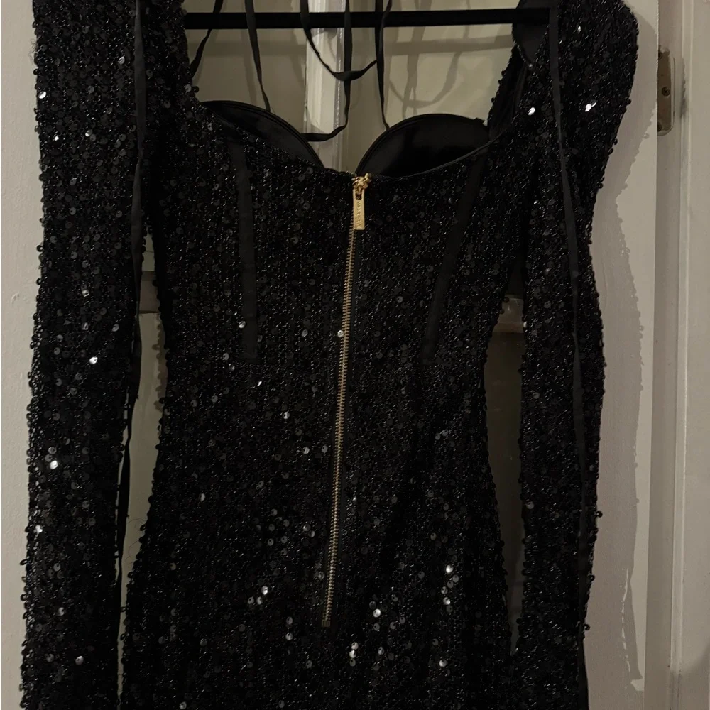 miss circle melina black long sleeve dress - Picture 4 of 5